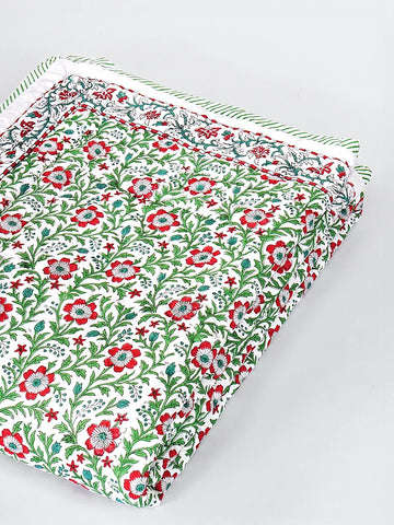 Valora Handstitched Hand Block Printed Organic Cotton Quilt